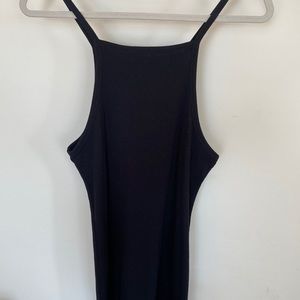black halter top dress